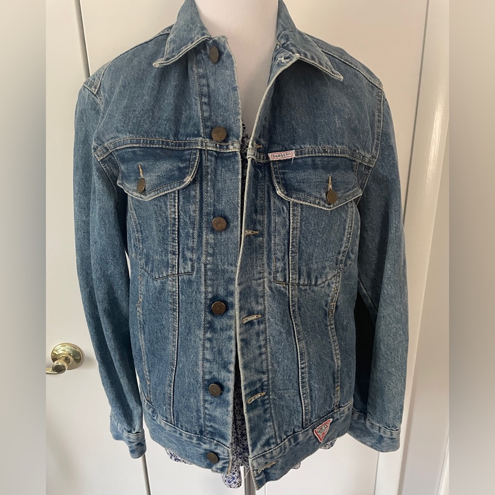 Vintage Denim Y2K Ladies Guess Georges Marciano Jacket Trucker size Small